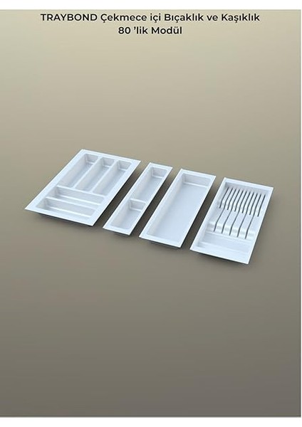 Çekmece Içi Kaşıklık ve Bıçaklık Düzenleyici Beyaz, 74X48 Yandan ve Boydan 4cm Kesilebilir fiyatları