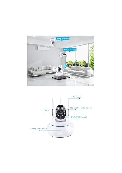 Eye Gece Görüşlü Hd 360 Derece Wifi Ip Kamera Güvenlik Kamera fırsatları