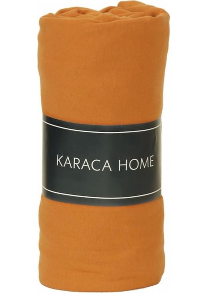 Penye Fitted Çarşaf Çift Kişilik Orange 160X200+30