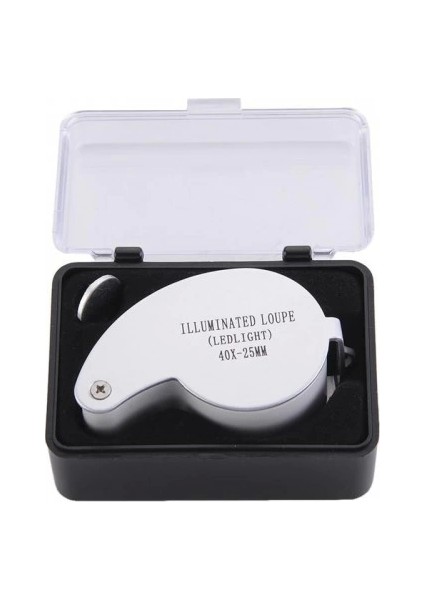 Mini 40X25MM Takı Büyüteç, Cep Büyüteç, Teftiş, Elmas Pullar, Madeni Kontrol Lup MG21011 - Lisinya