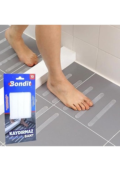 Bondit Banyo Mutfak Kaygan Zemin Bandı Kaydırmazlık Bant 2X20CM