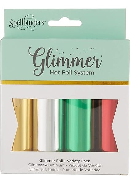 4 Holiday Variety Pack Glimmer Sıcak Folyo Rulosu, Çok Renkli fiyatları