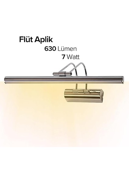 LED 7 Watt Günışığı Flüt Aplik, Resim, Tablo, Banyo ve Duvar Aplik | 5 Farklı Renk Seçeneği (Beyaz) fırsatları