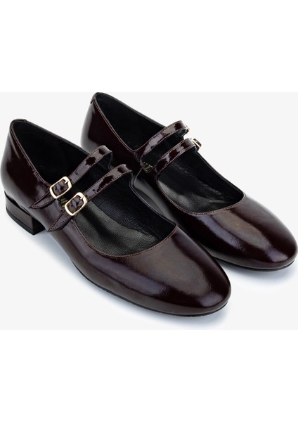 Kadın Hakiki Deri Bordo Rugan Babet Ayakkabı 294 11811 Bn Ayk SK25-26 Bordo Rgn fiyatları