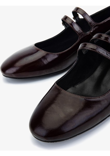 Kadın Hakiki Deri Bordo Rugan Babet Ayakkabı 294 11811 Bn Ayk SK25-26 Bordo Rgn modelleri
