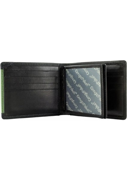 Hakiki Deri Erkek Cüzdan 27448-Siyah-Yeşil modelleri