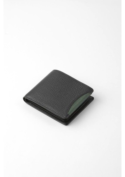 Hakiki Deri Erkek Cüzdan 27448-Siyah-Yeşil indirimleri