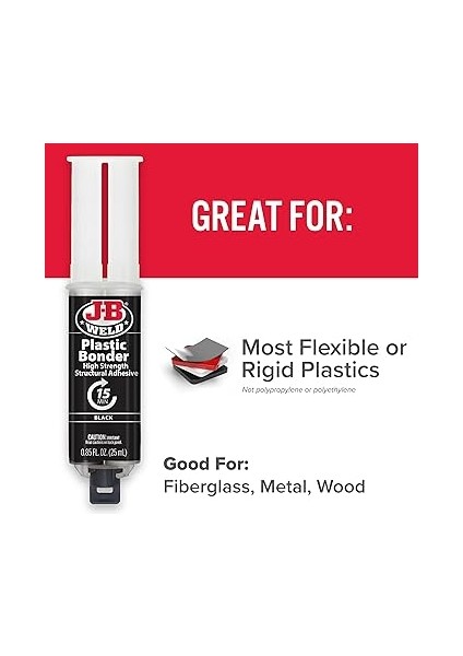 Weld 50139 Plastik Yapıştırma Gövde Paneli Yapışkan ve Boşluk Doldurucu Şırınga - Siyah Kurur - 25 ml (2) indirimleri