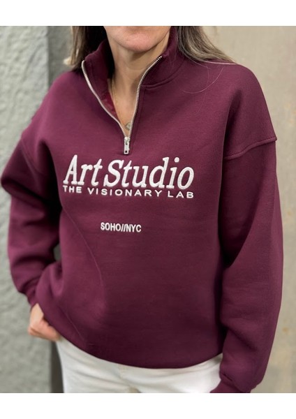 Art Studio Yarım Fermuarlı Sweatshirt fiyatları