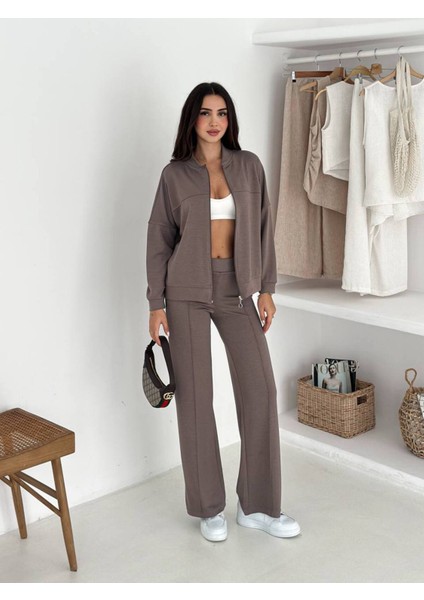 Kadın Fermuarlı Kapüşonlu Eşofman Takımı fırsatları