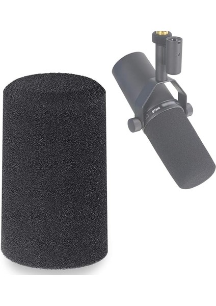 SM7B Pop Filtre Köpük Kapak - Mikrofon Ön Cam Rüzgar Kapağı Shure SM7B Mikrofon ile Uyumlu Özelleştirilmiş Patlayıcıları Engeller