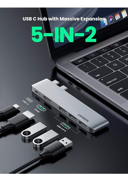 Macbook Için Type-C USB HDMI Thunderbolt 3.0 Dönüştürücü Hub fiyatları