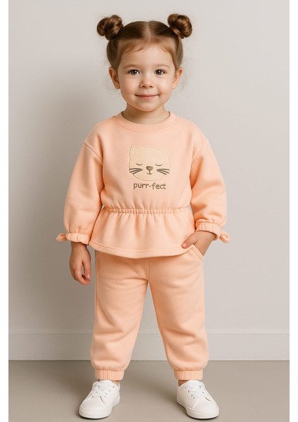 Tavşan Süzine Nakışlı Tüllü Üç Ip Kız Çocuk Takım