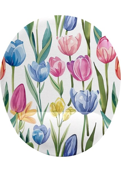 Fikirler Lale Desenli Bilek Destekli Mouse Pad