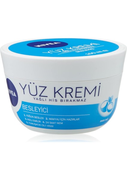 Nıvea Besleyici Yüz Kremi, 100ML, Makyaj Bazı, 24 Saat Nemlendirici, Hızlı Emilen Yüz Bakım Kremi modelleri