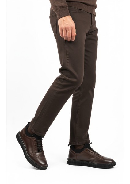 Kahve Hakiki Deri Lastik Bağcıklı Erkek Günlük Ayakkabı 2517 M modelleri