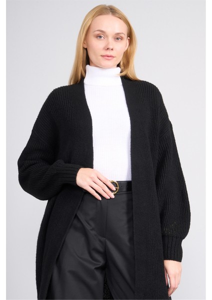 Çetinkaya Miya Mira Modest 2318 Kadın Şal Yaka Akrilik Triko Hırka Siyah fiyatları