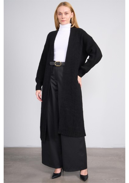 Çetinkaya Miya Mira Modest 2318 Kadın Şal Yaka Akrilik Triko Hırka Siyah modelleri