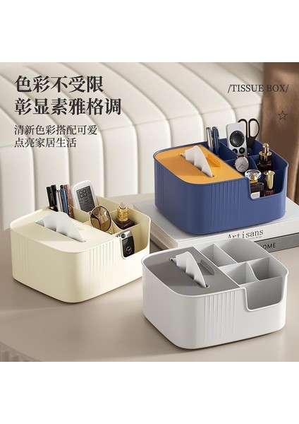 Makyaj ve Kozmetik Düzenleme Kutusu Organizer Kutusu Banyo Yüz Serumu Masa Düzenleyici Saklama 5+1 Bölmeli Peçetelikli Modern Tasarım Makyaj ve Masa Toplama Kutusu (Gri Beyaz) fiyatları