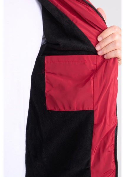 FM-500 Kırmızı Erkek Kapüşonlu Icı Kurklu Sısme Mont indirimleri