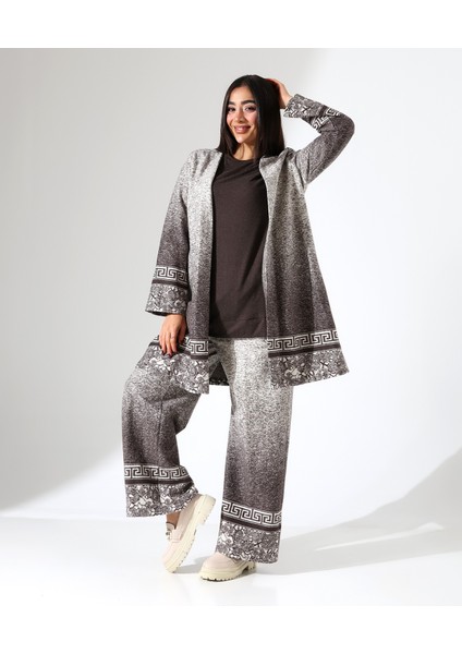 Kadın Kimono Büyük Beden Üç Parça Takım