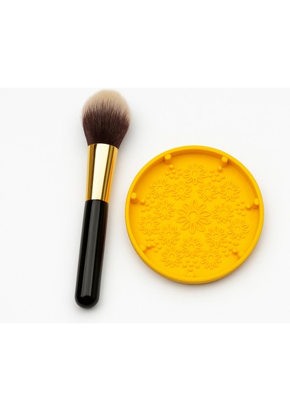 Çiçek Desenli Makyaj Fırçası Temizleme Tablası | Profesyonel Brush Cleaning Pad | Dayanıklı&estetik modelleri