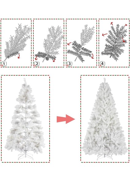 180 Cm 660 Dallı Beyaz Yılbaşı Çam Ağacı – Yoğun Dallı, Premium Kalite, Metal Ayaklı 🎄 fırsatları