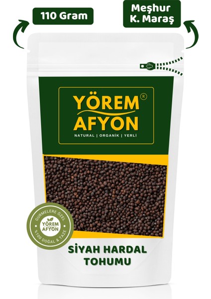 Yörem Afyon Kahramanmaraş Yöresinden Beyin Dostu Siyah Hardal Tohumu, Acırga, Manamıh (Brassica Nigra) | 110GR.