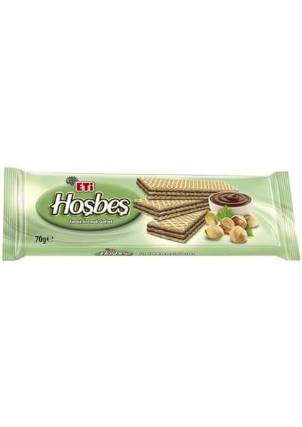 Eti Hoşbeş Fındık Kremalı Gofret 70 G x 12 Adet