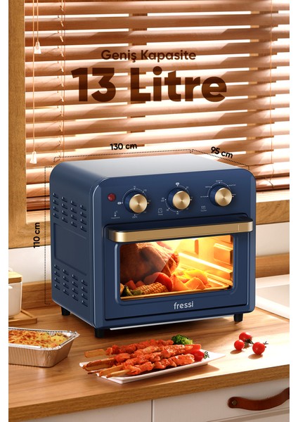 FRSS-AF01 13 Litre Mavi Airfryer Fırın modelleri
