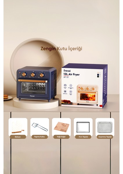 FRSS-AF01 13 Litre Mavi Airfryer Fırın fırsatları