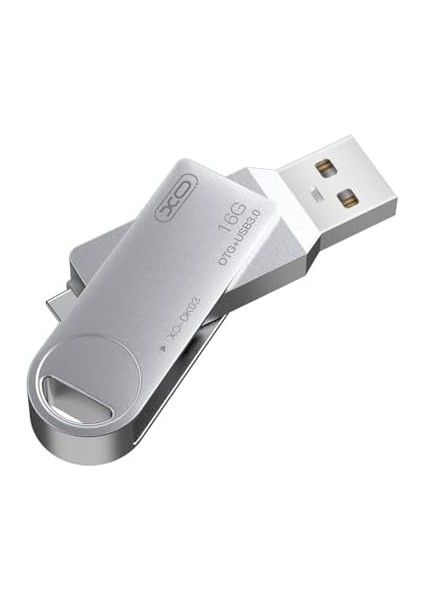 Xo Is Beauty DK03 Type-C Otg USB Bellek, Yüksek Hızlı Okuma/yazma, USB 3.0 ve Type-C, Metal Alaşım, Döner Tasarım, Anti-X-Ray, Anti Manyetik, Sıcaklığa Dayanıklı, Gümüş (256, Gb) fiyatları