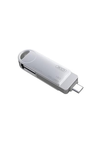 Xo Is Beauty DK03 Type-C Otg USB Bellek, Yüksek Hızlı Okuma/yazma, USB 3.0 ve Type-C, Metal Alaşım, Döner Tasarım, Anti-X-Ray, Anti Manyetik, Sıcaklığa Dayanıklı, Gümüş (256, Gb) modelleri