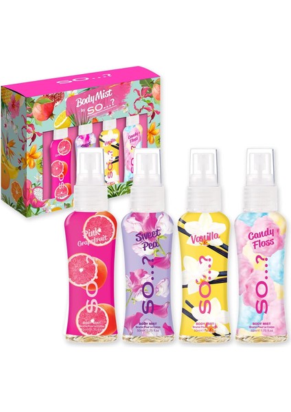 So...? Body Mist Mini Vücut Spreyi Hediye Seti (4X50ML) fiyatları