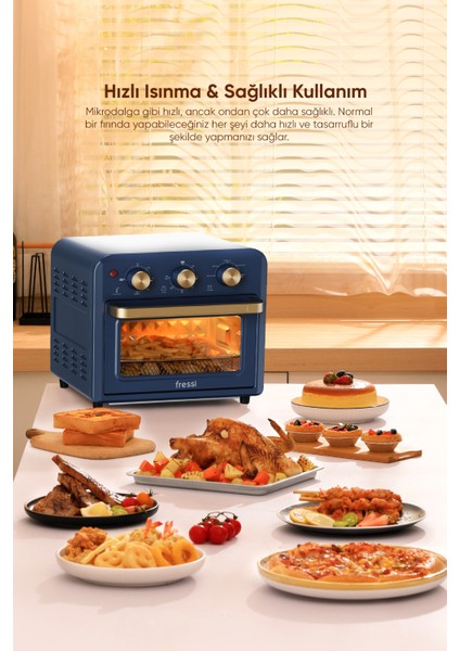 FRSS-AF01 13 Litre Mavi Airfryer Fırın