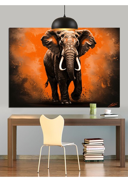 Güçlü Fil Büyük Kulaklar Dekoratif Kanvas - Mdf Ahşap Tablo fiyatları