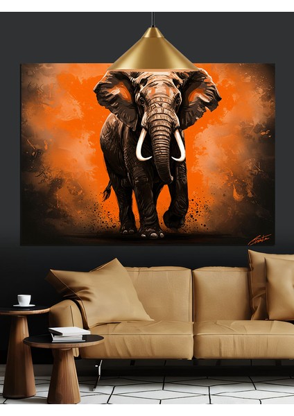 Güçlü Fil Büyük Kulaklar Dekoratif Kanvas - Mdf Ahşap Tablo fırsatları