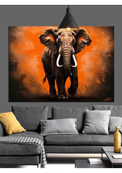 Güçlü Fil Büyük Kulaklar Dekoratif Kanvas - Mdf Ahşap Tablo indirimleri