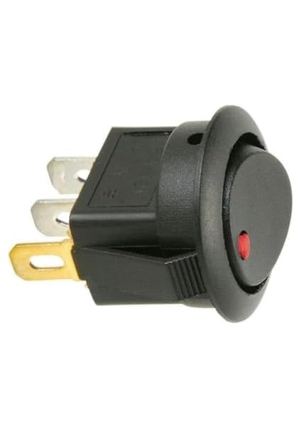 10 Adet Aç-Kapa (On-Off) Elektrik Düğmesi 250V 8 A Yuvarlak Siyah Kırmızı Ledli Anahtar SR-06NR fiyatları