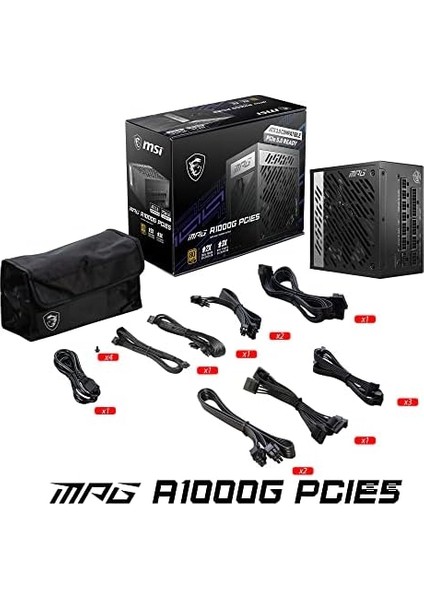 Msı Psu Mpg A1000G Pcıe5 1000W 80+ Gold Power Supply modelleri