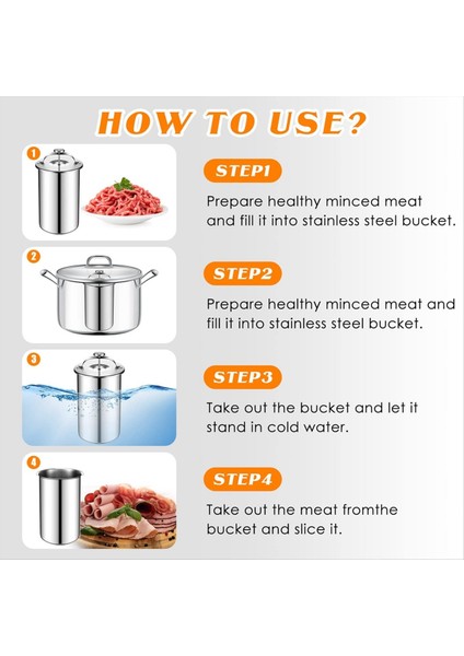 2 Adet Et Pres Üreticisi Paslanmaz Çelik Jambon Basınçlı Termometre Sandviç Eti Pres Pastırma Jambon Üreticisi (Yurt Dışından) modelleri