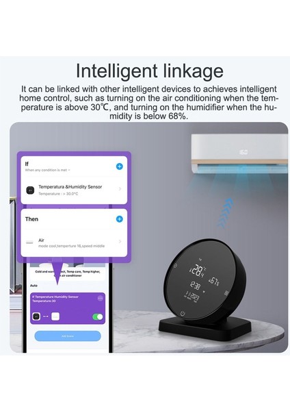 Tuya Wıfı USB Şarj Edilebilir Sıcaklık ve Nem Dedektörü Ev Bebek Oda Higometre LCD Ekran Ir Denetleyicisi (Yurt Dışından) fiyatları
