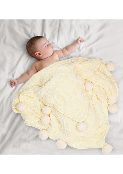 Oyuncak Bebek Battaniyesi Yumuşak ve Nefes Alabilir Yeni Doğan, Kundak, Uyku Battaniyesi – Kız ve Erkek Bebek Için (Krem)