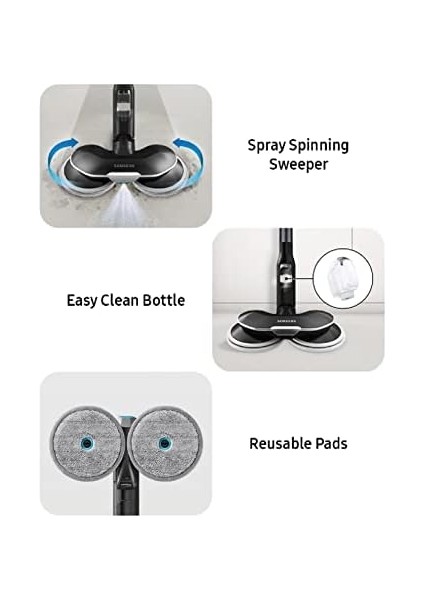 Bespoke Jet Sprey Döner Süpürme Fırçası Vakum Silme Eki, Gümüş fırsatları