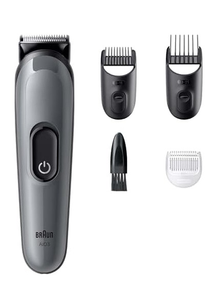 Braun Hepsi Bir Arada Series 3, 4’ü 1 Arada Tıraş Kiti, Keskin Bıçak, 14 Uzunluk, AIO3500