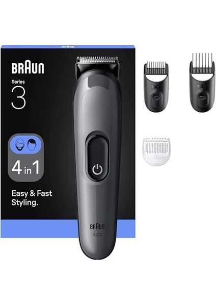 Braun Hepsi Bir Arada Series 3, 4’ü 1 Arada Tıraş Kiti, Keskin Bıçak, 14 Uzunluk, AIO3500 fiyatları