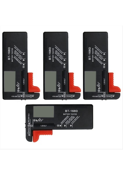 4pcs Pil Test Cihazı Aa Aaa Pil Kapasite Göstergesi 18650 Lityum Pil Seviye Test Cihazı Voltaj Ölçer Monitör Dedektörü (Yurt Dışından)