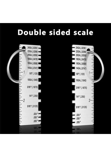 4pcs Çift Taraflı Tel Metal Sac Kalınlık Gösterge Tel Ölçüm Aracı Taşınabilir Metal Gösterge Kalınlık Aracı (Yurt Dışından) fırsatları