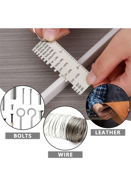 4pcs Çift Taraflı Tel Metal Sac Kalınlık Gösterge Tel Ölçüm Aracı Taşınabilir Metal Gösterge Kalınlık Aracı (Yurt Dışından) indirimleri