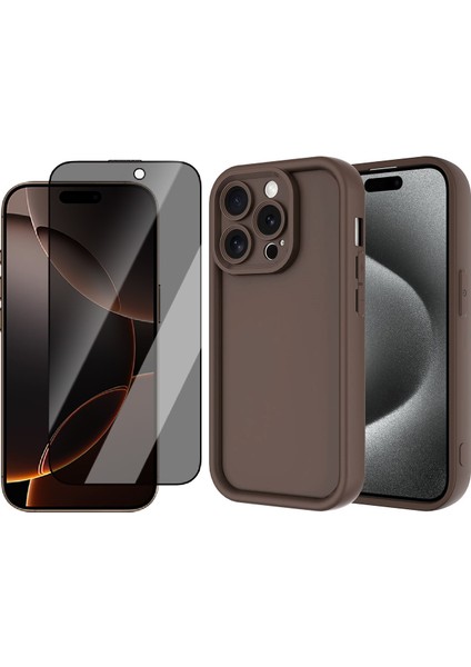 iPhone 14 Pro Max Kılıf Kamera Korumalı Zore Ananas Kapak + Hayalet Cam Ekran Koruyucu